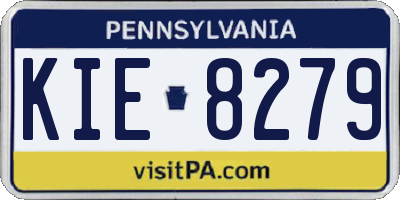 PA license plate KIE8279
