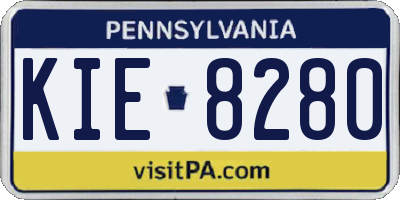 PA license plate KIE8280
