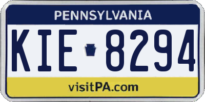 PA license plate KIE8294