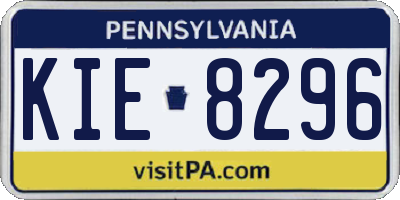 PA license plate KIE8296