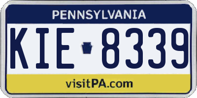 PA license plate KIE8339