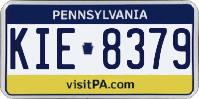 PA license plate KIE8379