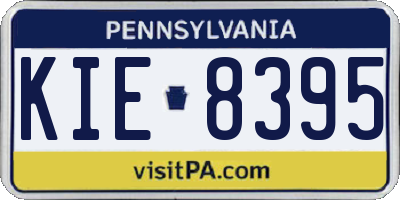 PA license plate KIE8395