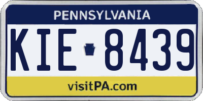 PA license plate KIE8439