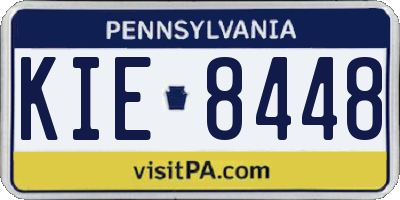 PA license plate KIE8448