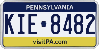 PA license plate KIE8482