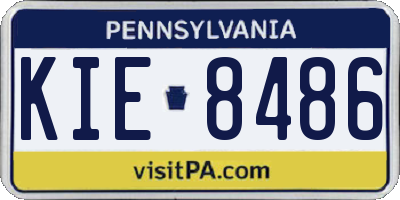 PA license plate KIE8486