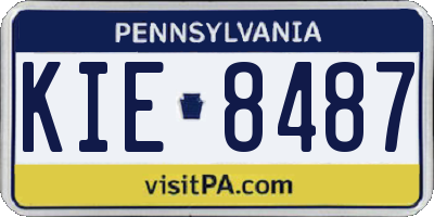 PA license plate KIE8487
