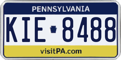PA license plate KIE8488