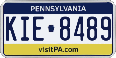 PA license plate KIE8489