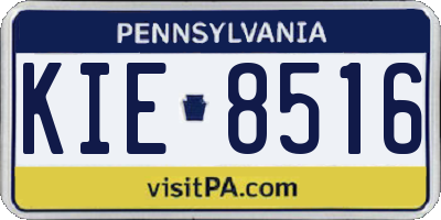 PA license plate KIE8516