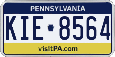 PA license plate KIE8564
