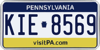 PA license plate KIE8569
