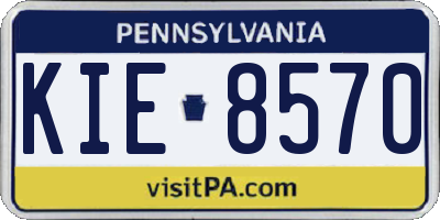 PA license plate KIE8570