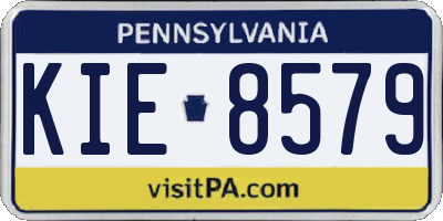 PA license plate KIE8579