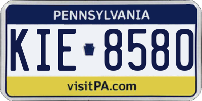 PA license plate KIE8580