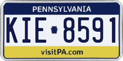 PA license plate KIE8591