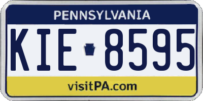 PA license plate KIE8595
