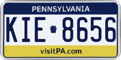 PA license plate KIE8656