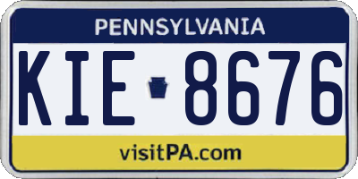 PA license plate KIE8676