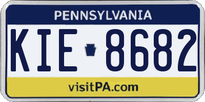 PA license plate KIE8682
