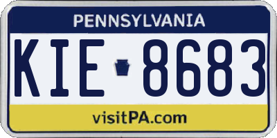 PA license plate KIE8683