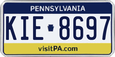 PA license plate KIE8697