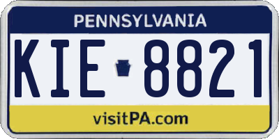 PA license plate KIE8821