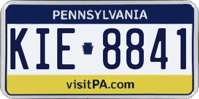 PA license plate KIE8841