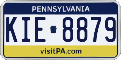 PA license plate KIE8879