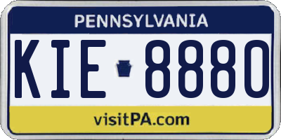 PA license plate KIE8880