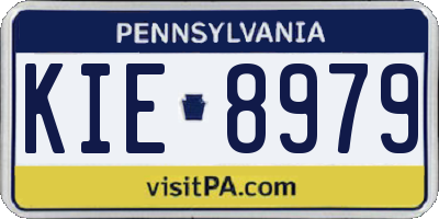 PA license plate KIE8979
