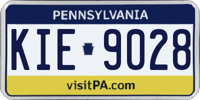 PA license plate KIE9028