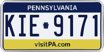 PA license plate KIE9171
