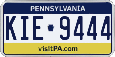 PA license plate KIE9444