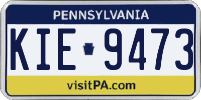 PA license plate KIE9473