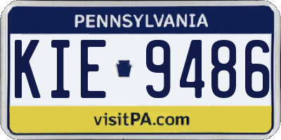 PA license plate KIE9486