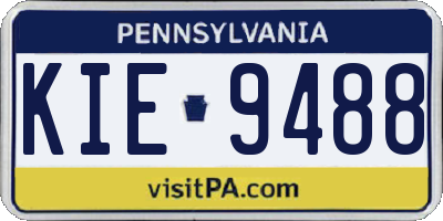 PA license plate KIE9488