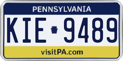 PA license plate KIE9489