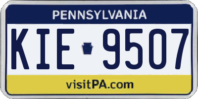 PA license plate KIE9507