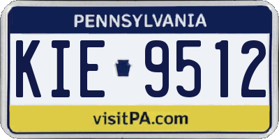 PA license plate KIE9512