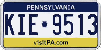 PA license plate KIE9513