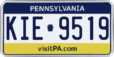 PA license plate KIE9519