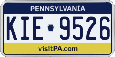 PA license plate KIE9526