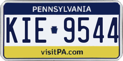 PA license plate KIE9544