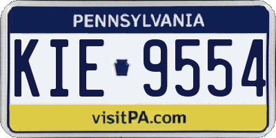 PA license plate KIE9554