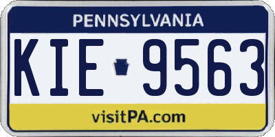 PA license plate KIE9563