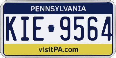 PA license plate KIE9564