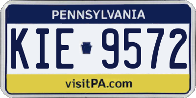 PA license plate KIE9572