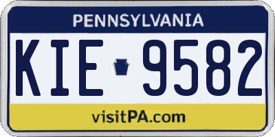 PA license plate KIE9582